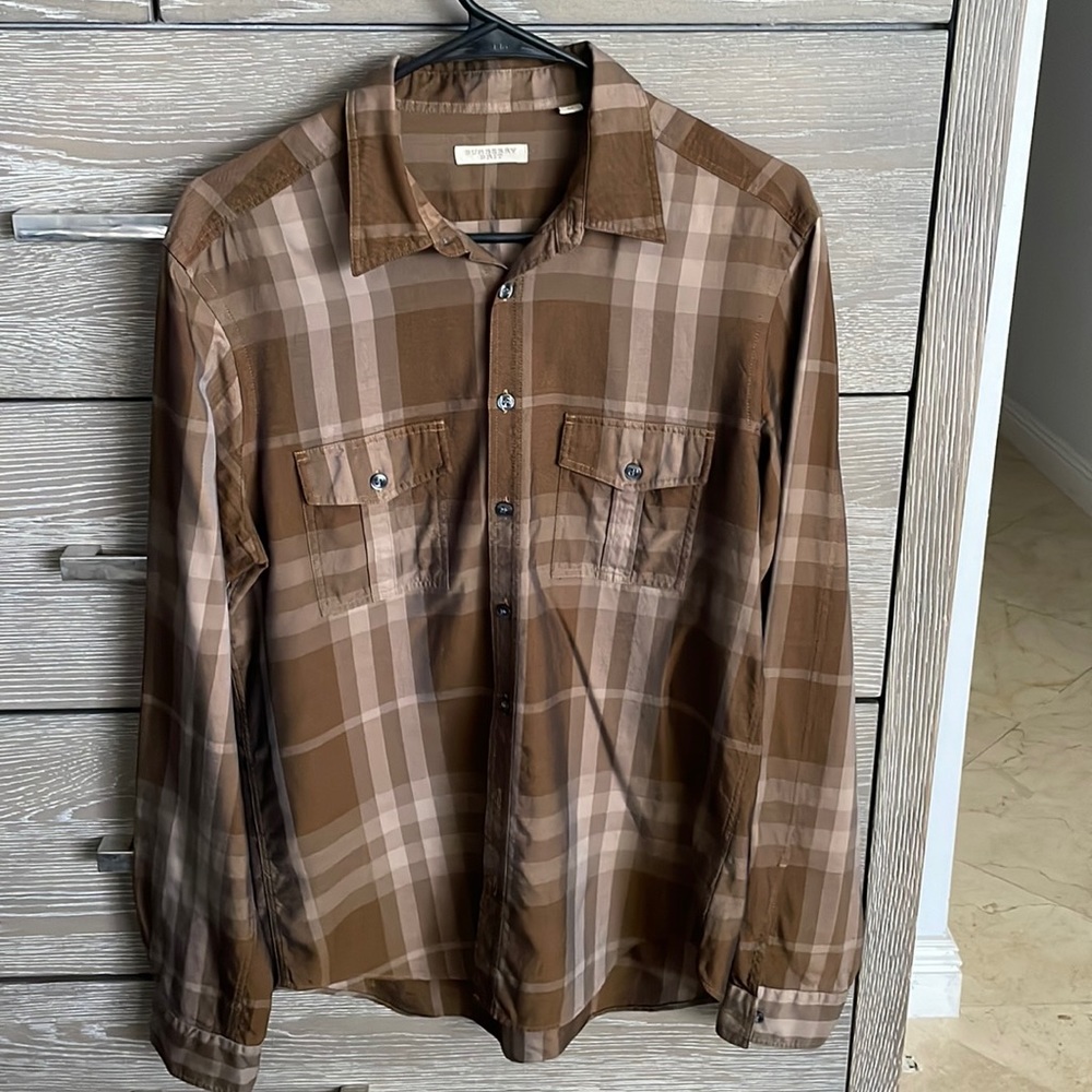 Burberry Brit Plaid Button Down Shirt